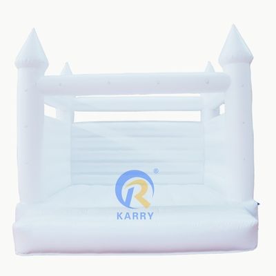 Eigenschaften PORTABLE Weiß aufblasbare Hochzeitssprungburg für individuelle Bedürfnisse