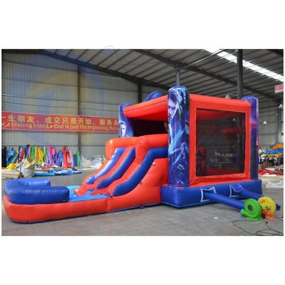 14 Years Up Superhelden Charaktere Aufblasbares Schloss Sprungkombination Sprunghaus mit Blaser