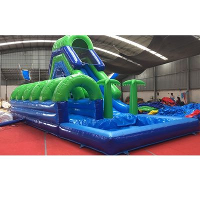 5*11*6m aufblasbarer Wasserrutscher mit Pool und Leiter