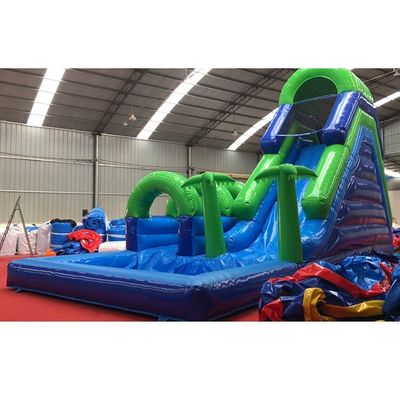 5*11*6m aufblasbarer Wasserrutscher mit Pool und Leiter