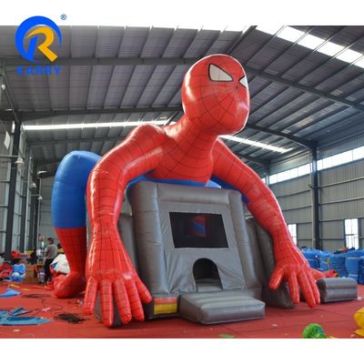 14 Jahre Spiderman aufblasbarer Türsteher Sprungschloss mit Wasserrutsche