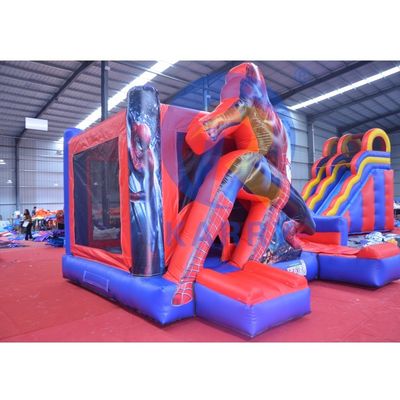 Kinder-Lieblings-Superheld Red Spider Man Aufblasbares Sprunghaus mit Schieberegler
