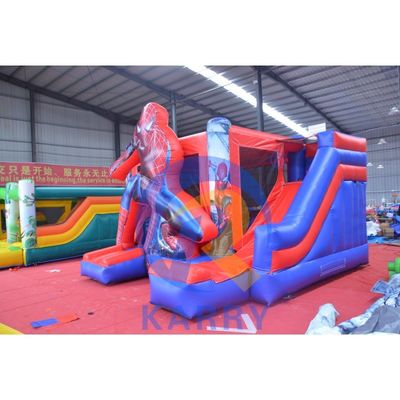 Kinder-Lieblings-Superheld Red Spider Man Aufblasbares Sprunghaus mit Schieberegler
