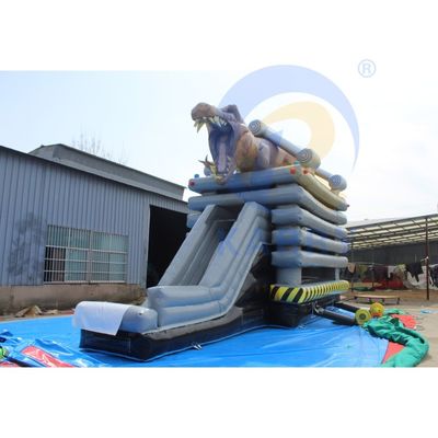 Unisex Kinder Outdoor Spielplatz Aufblasbare Hüpfburg Dinosaurierburg mit Rutsche