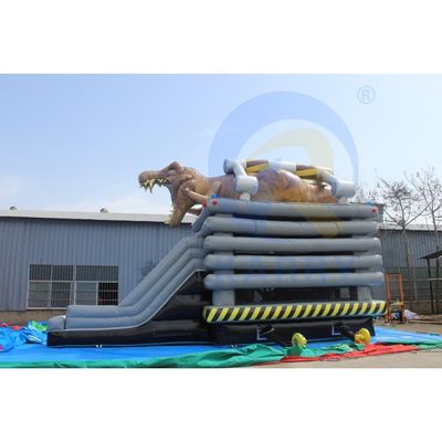 Unisex Kinder Outdoor Spielplatz Aufblasbare Hüpfburg Dinosaurierburg mit Rutsche