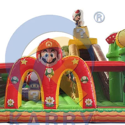 Sprung-Sprungrutsche mit Reparatur-Kits kommerzielle PVC aufblasbar Mario Fun City Park