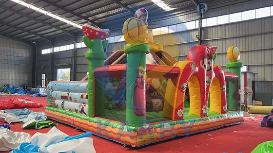 Sprung-Sprungrutsche mit Reparatur-Kits kommerzielle PVC aufblasbar Mario Fun City Park