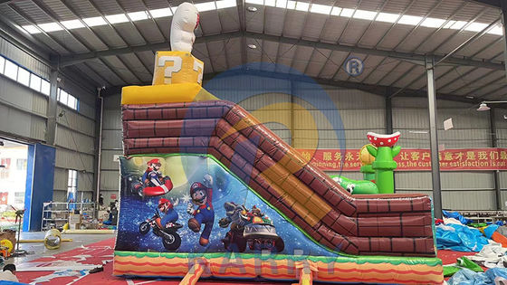 Sprung-Sprungrutsche mit Reparatur-Kits kommerzielle PVC aufblasbar Mario Fun City Park