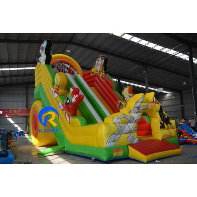 Wasserhaus Garten Mini Bounce Pvc Mario Freistehendes Pool Zeichentrickfigur Aufblasbares Bounce House mit Rutsche