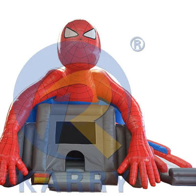 CE-Blower und Reparatur-Kit enthalten Populärer Spiderman Bouncy Slide Combo für kommerzielle