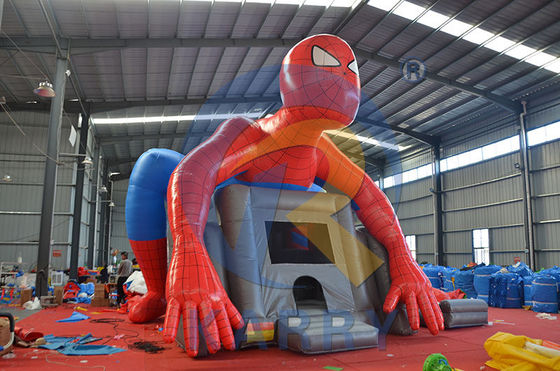 CE-Blower und Reparatur-Kit enthalten Populärer Spiderman Bouncy Slide Combo für kommerzielle