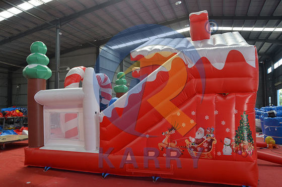 Weihnachtsbaum Combo Sprungrutsche Aufblasbares Schloss Rutscher für den Freien Spielplatz Spaß