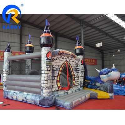 Unisex-Custom Farbenfrohe PVC aufblasbare Hüpfburg mit Schieberegler