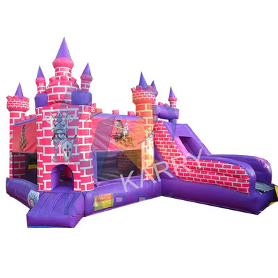 Unisex aufblasbare Prinzessin Knight Sprunghaus mit Rutschen und Reparatur-Kit enthalten