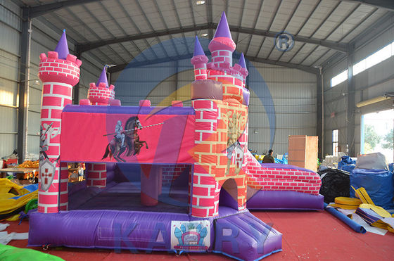 Unisex aufblasbare Prinzessin Knight Sprunghaus mit Rutschen und Reparatur-Kit enthalten