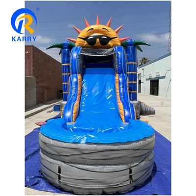 Unterhaltungsstücke Aufblasbarer Wasserrutsche Sprungburg mit Rutsche und Pool