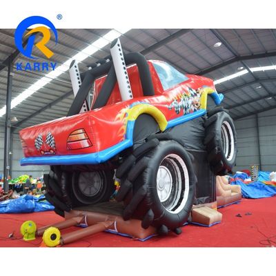 5-10 Passagiere PVC Verrückter Lkw Aufblasbarer Aussteiger Schieberegler Kombo Akzeptables OEM-Material