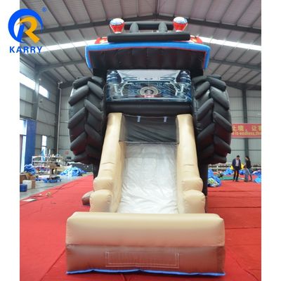 5-10 Passagiere PVC Verrückter Lkw Aufblasbarer Aussteiger Schieberegler Kombo Akzeptables OEM-Material