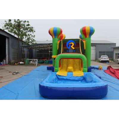 Aufblasbare Aussteiger-Rutsche Combo Romantischer Ballon-Design zum Springen und Schwimmen Spaß