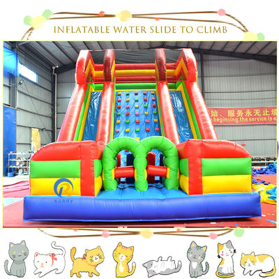 Geben Sie das tatsächliche Gewicht aufblasbare Wasserrutsche mit Pool Combo Hindernis Doppelspur