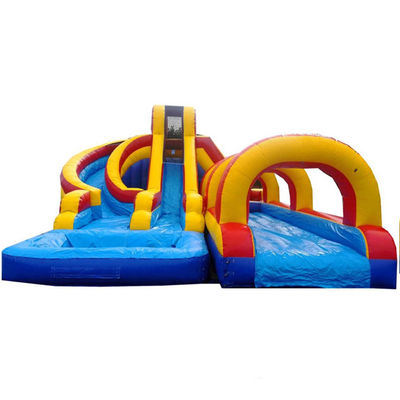 Maximale Kapazität 100-500 kg Handels-Lange Rutsche mit Pool aufblasbare Wasserrutsche perfekt