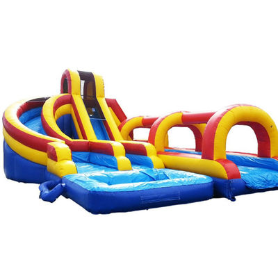 Maximale Kapazität 100-500 kg Handels-Lange Rutsche mit Pool aufblasbare Wasserrutsche perfekt