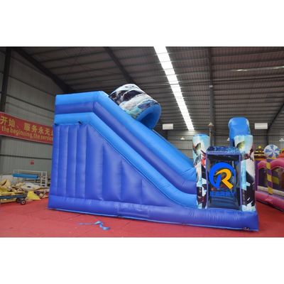 Kommerzielle aufblasbare Doppelspur-Rutsche mit Blower Dragon Bouncer und Rutschkombination