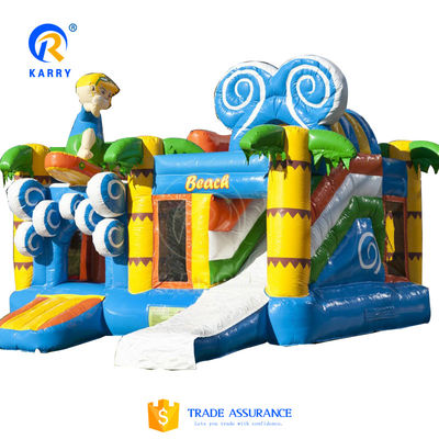 Soldaten-Top-Wahl-PVC-Platten aufblasbare Sprungburg mit Rutsche