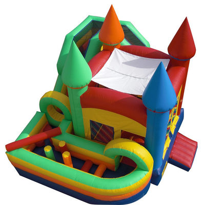 Sommerschwimmspiel Mini aufblasbares Schloss mit Wasserrutschbläser Combo PVC-Material