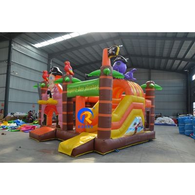 Piratenschiff Segeln Trockene Rutsche Sprungschloss Spielplatz Sprungschloss mit Rutsche 5 in 1