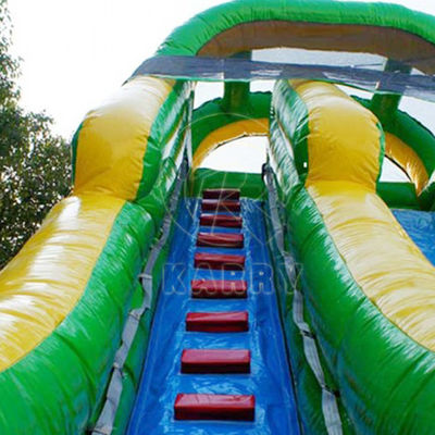 PVC-Palmbaum Hinterhof Lange Rutsche Aufblasbare Wasserrutsche für 5-10 Passagiere Party Spaß