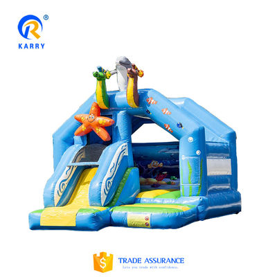Schloss seit 14 Jahren auf Populärer Outdoor Rainbow Unicorn Sprungschloss mit Slide Combo