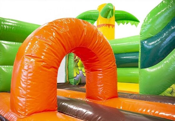 Interaktives Kinderspiel Hawaiian Style Palmbaum Sprunghaus mit Wasserrutsche