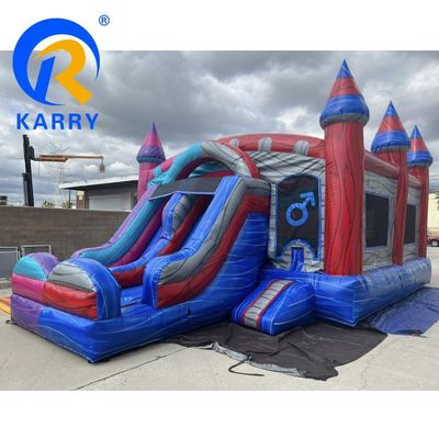 Circus-Themen aufblasbare Sprungschloss-Rutsche-Kombination für Springen Spaß Maximalkapazität 100-500kg