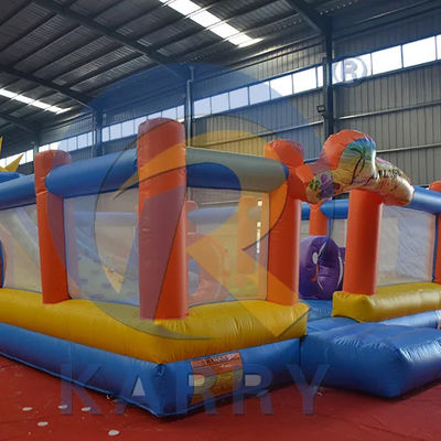 Portable PVC Bouncer Slide Combo mit Hindernislauf und aufblasbare Kletterwand