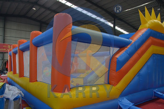 Portable PVC Bouncer Slide Combo mit Hindernislauf und aufblasbare Kletterwand
