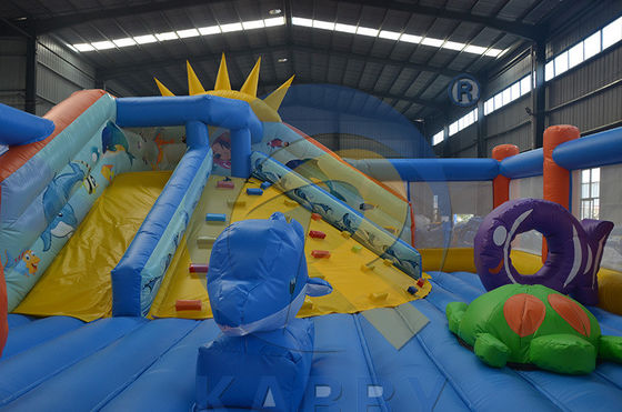 Portable PVC Bouncer Slide Combo mit Hindernislauf und aufblasbare Kletterwand