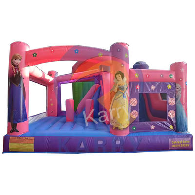 Prinzessin rosa aufblasbare Sprunghäuser Slide Combo für Party Miete Expressversand