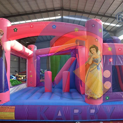 Prinzessin rosa aufblasbare Sprunghäuser Slide Combo für Party Miete Expressversand