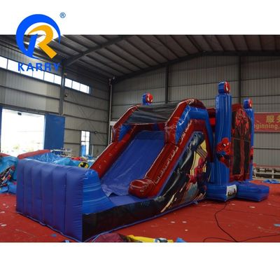 Features PORTABLE Spider-Man aufblasbares Sprunghaus mit Rutsche und Sprungburg