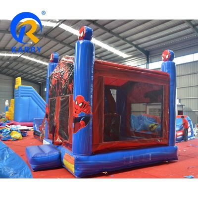 Features PORTABLE Spider-Man aufblasbares Sprunghaus mit Rutsche und Sprungburg