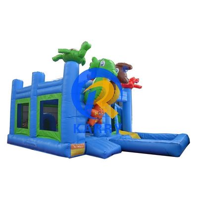2024 16ft Sprung aufblasbare Burg Schiebe Kombination mit Pool/aufblasbare Bouncer Castle