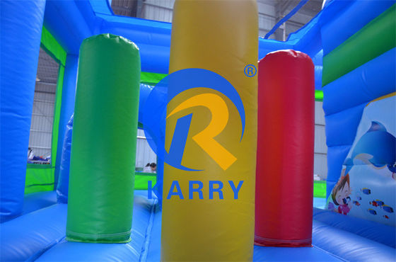 2024 16ft Sprung aufblasbare Burg Schiebe Kombination mit Pool/aufblasbare Bouncer Castle