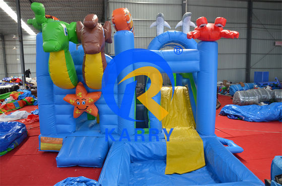 2024 16ft Sprung aufblasbare Burg Schiebe Kombination mit Pool/aufblasbare Bouncer Castle