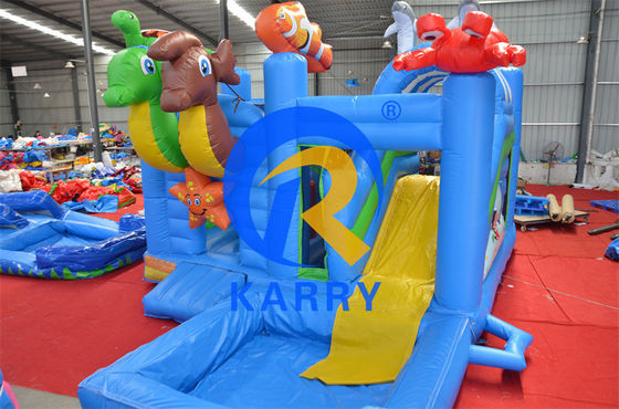 2024 16ft Sprung aufblasbare Burg Schiebe Kombination mit Pool/aufblasbare Bouncer Castle