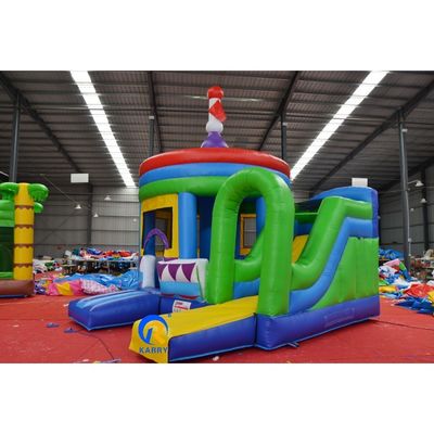Gelbes Schloss Rutschen Combo Kinder Aufblasbare Outdoor Karussell Erwachsene Springer Kuppel Zelt