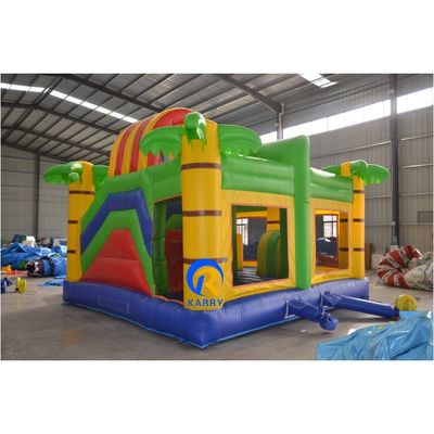 Anpassung Akzeptierte Cartoon Lion PVC aufblasbare Bouncer Slide Combo für Kinderspiel
