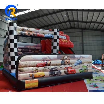 5*5m Roter Rennwagen-Combo Schloss Rutsche Aufblasbare Sprungbouncer-Combo und Effizienz