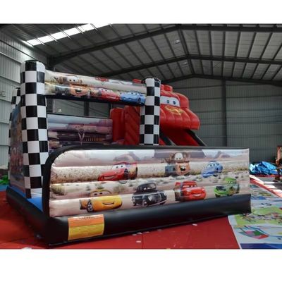 5*5m Roter Rennwagen-Combo Schloss Rutsche Aufblasbare Sprungbouncer-Combo und Effizienz