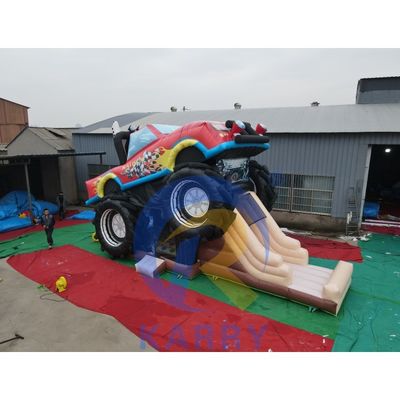 Commercial Red Off-Road Fahrzeug aufblasbare Schloss Sprung Combo für Kinder und Erwachsene